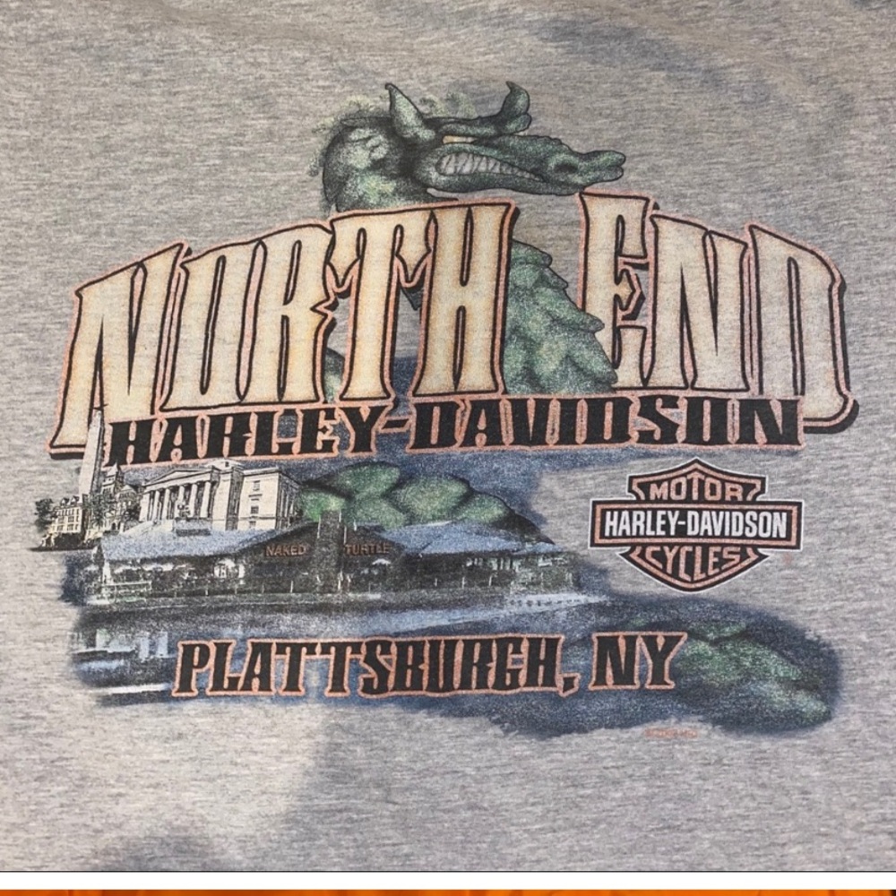 Harley Davidson grey pocket tee